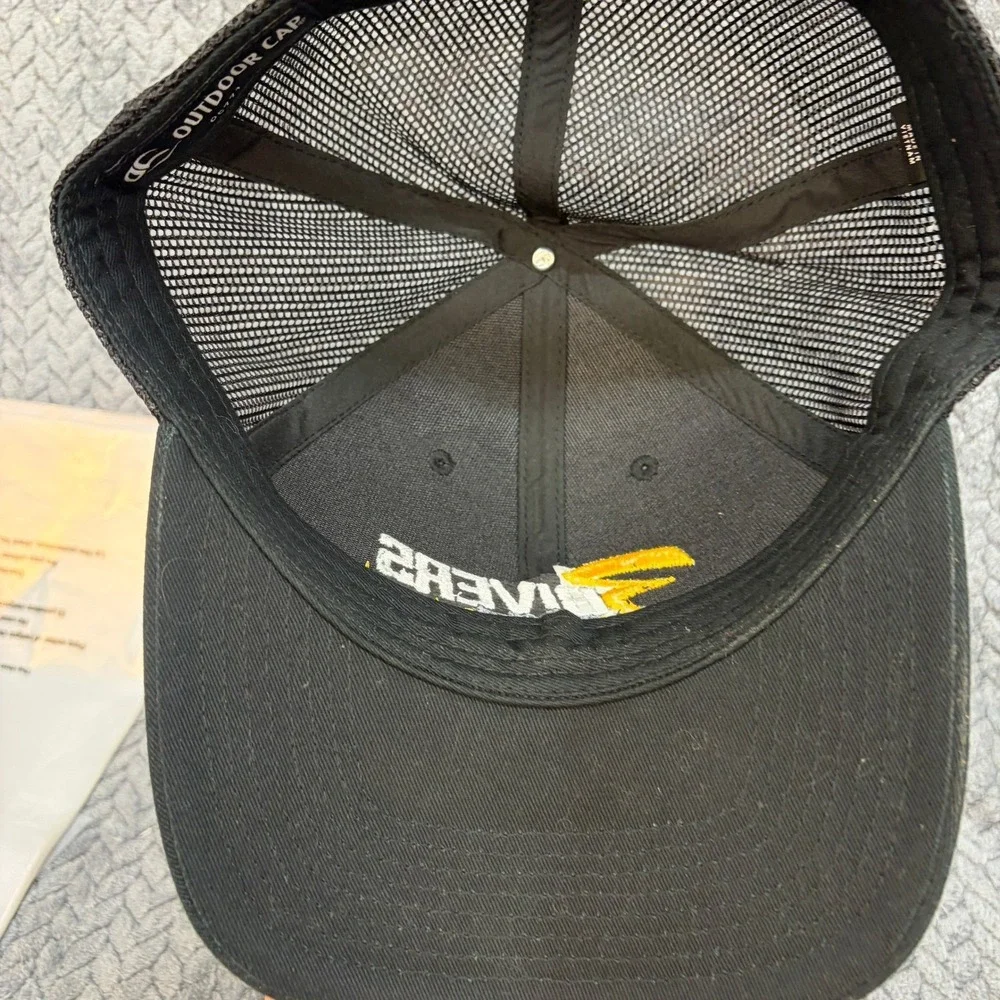Outdoor Cap OC771 3 Rivers Fly & Tackle Wasilla Alaska Trucker Hat Black Mesh